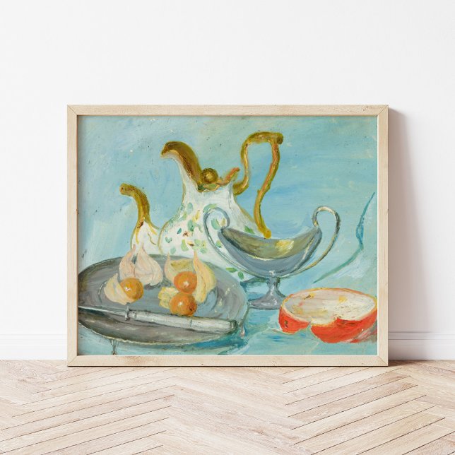 Livet på en blå bakgrund | Tadeusz Makowski Poster (Skapare uppladdad)