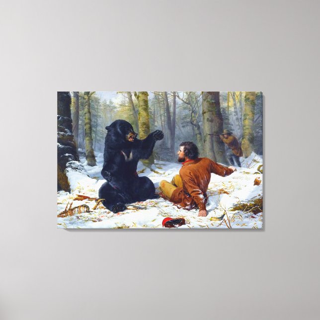 Livet på en Hunter A Tight Fix Arthur Tait 1856 Canvastryck (Framsida)