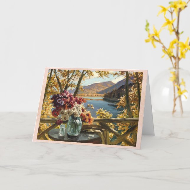 Livet på en Terrace, Constantin Westchiloff Kort (Gul blomma)