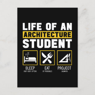 Livet på ett arkitektur med Student-arkitektur Helg Vykort