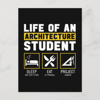 Livet på ett arkitektur med Student-arkitektur Helg Vykort