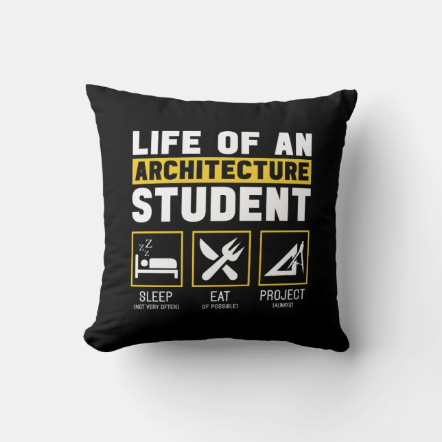 Livet på ett arkitektur med Student-arkitektur Kudde (Framsida)