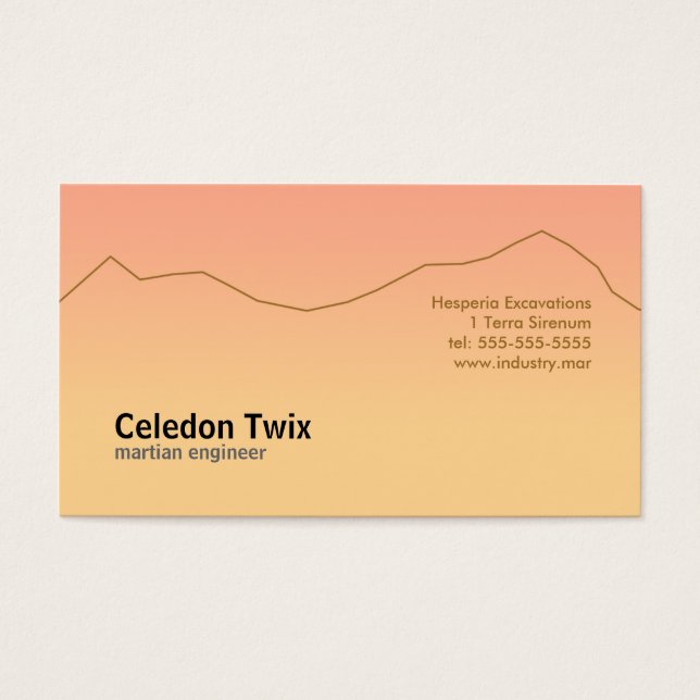 Livet på Mars Visitkort (Framsidan)