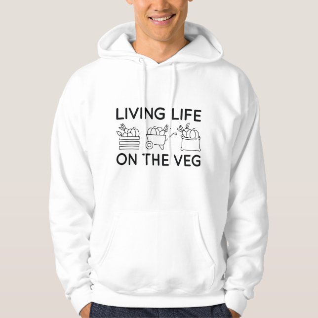 Livet på Veg Hoodie (Framsida)