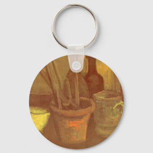 Livet Paintborstar i Pot Vincent van Gogh Nyckelring