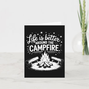 Livet runt Campfire - Camper Art De Kort