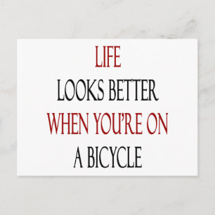 Livet ser bättre ut när du är på en cykel vykort