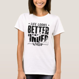 Livet ser bättre ut under Vatten Freediver Freediv T Shirt