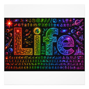 Livet som en Starkind Rymdtemat Foam Board Print Fototryck