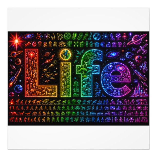 Livet som en Starkind | Rymdtemat Foam Board Print Fototryck (Framsidan)