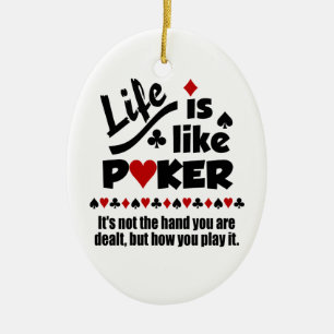 LIVET SOM POKER-anpassningsbarnas prydnadsföremå Julgransprydnad Keramik