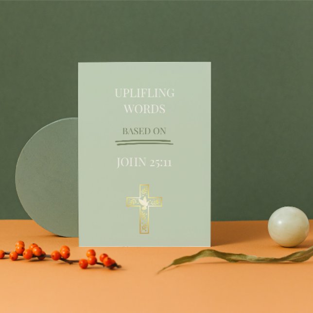 Livet tar inte slut här – Johannes 25:11 Kristet k Helgkort (He Is Alive — Share the Joy of Easter with Loved Ones)