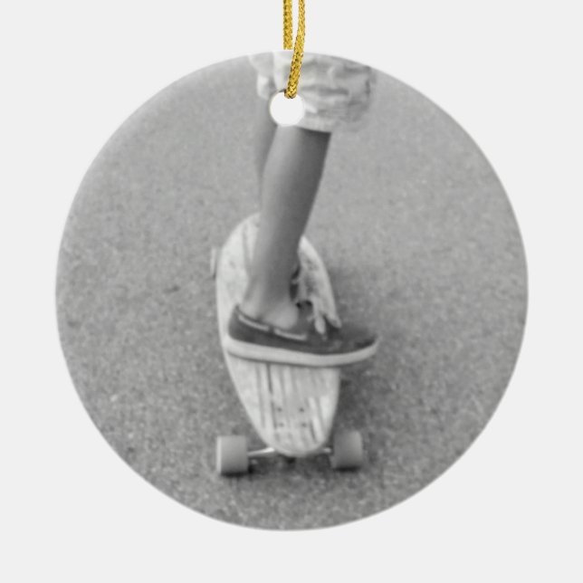 Livet ut Riding Longboard Julgransprydnad Keramik (Framsidan)