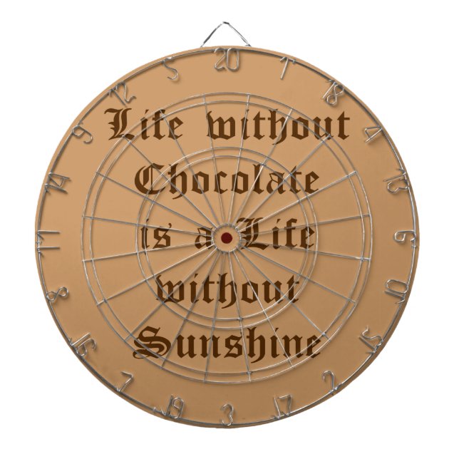 Livet utan choklad är ett liv utan solsken piltavla (Framsidan)
