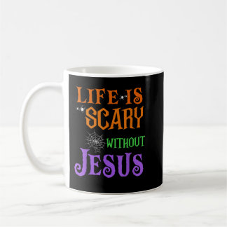 Livet utan Jesus är en scary Fall Christian HallSK Kaffemugg