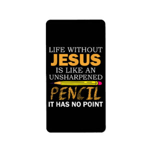 Livet utan Jesus Lundny Christian Religiösa Faith Adressetikett