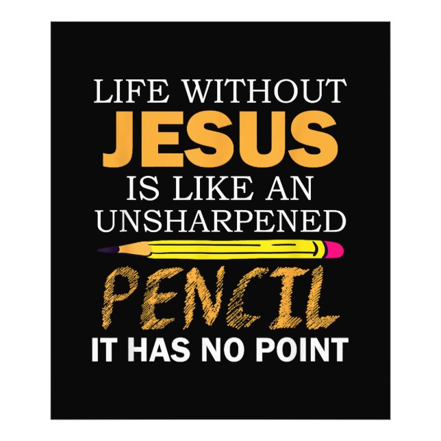 Livet utan Jesus Lundny Christian Religiösa Faith Fototryck (Framsidan)