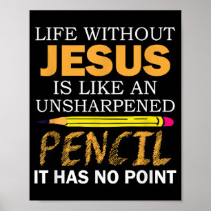 Livet Utan Jesus Roligt Kristet Religiöst Tros Poster
