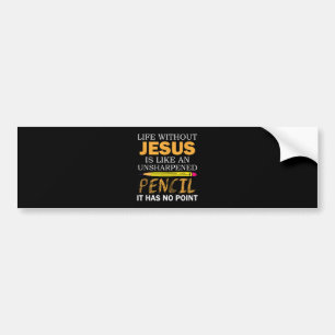 Livet Utan Jesus Roligt Kristet Religiöst Trosbase Bildekal