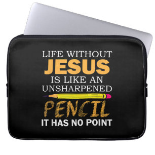 Livet Utan Jesus Roligt Kristet Religiöst Trosbekä Laptop Fodral