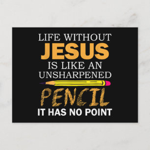 Livet Utan Jesus Roligt Kristet Religiöst Trosbekä Vykort