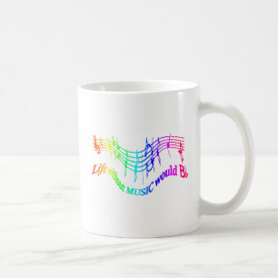 Livet utan musik skulle B Flat Humor Citat Kaffemugg