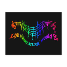 Livet utan musik skulle "B Flat" Humor-citat