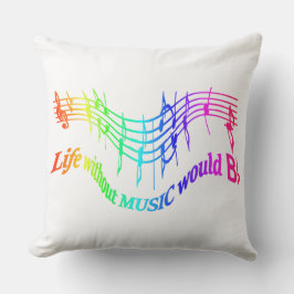 Livet utan musik skulle B Flat Musical Roligt Quot Utomhuskudde
