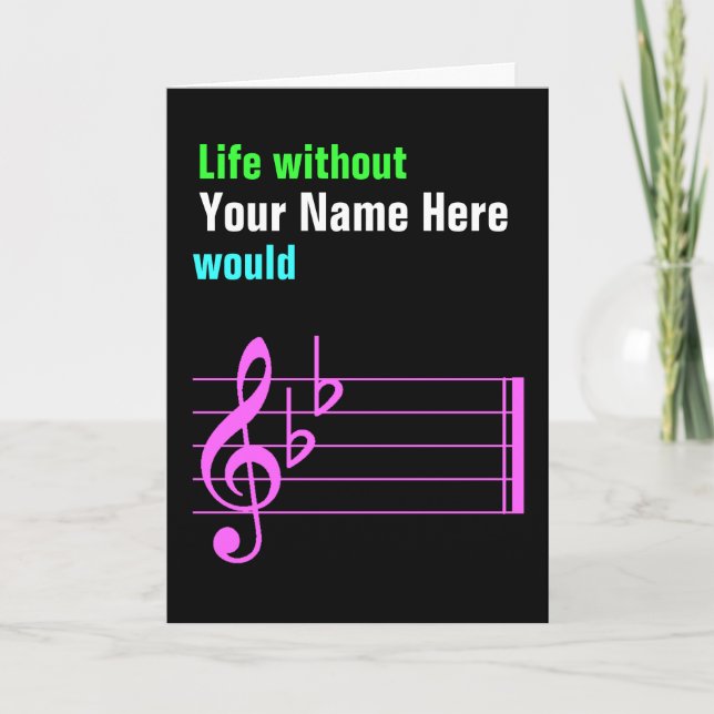Livet utan musik skulle vara platt kort (Framsida)