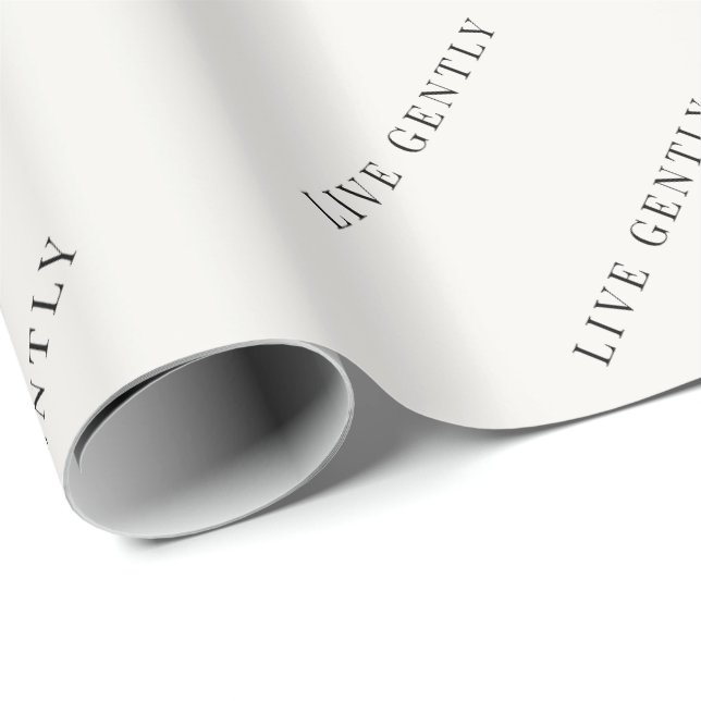 Livet varsamt minimalistiskt inslagspapper  presentpapper (Rullad Hörn)
