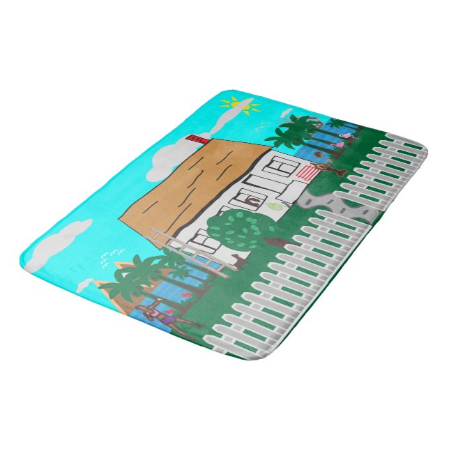 Livet vid stranden badrumsmatta (Vinklad)