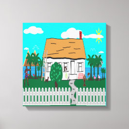 Livet vid stranden canvastryck