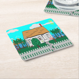 Livet vid stranden underlägg papper kvadrat