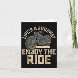 Livets A-resa njuter av Ride Funny-motorcykel B Kort