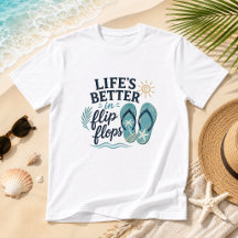 Livets är bättre i flip flops Kustnära strandhumor