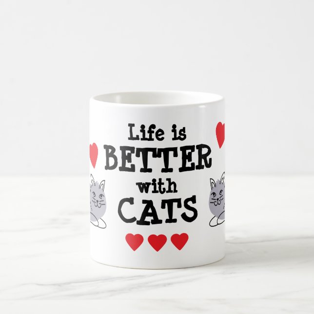 Livets är Bättre med Katter Mugg | Vi är Alla Mugg (Center)