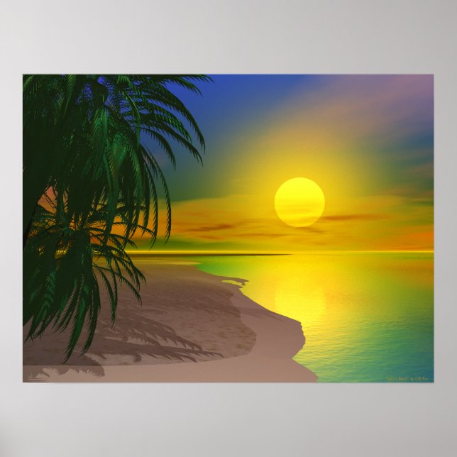 Livets är en solig strand poster (Framsidan)