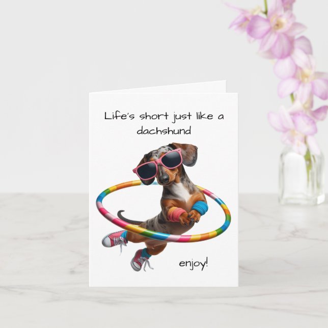 Livets är kort Dachshund (Orkide)