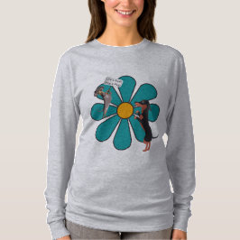 Livets är tufft, krama en valp Söt blom Dachshund T Shirt