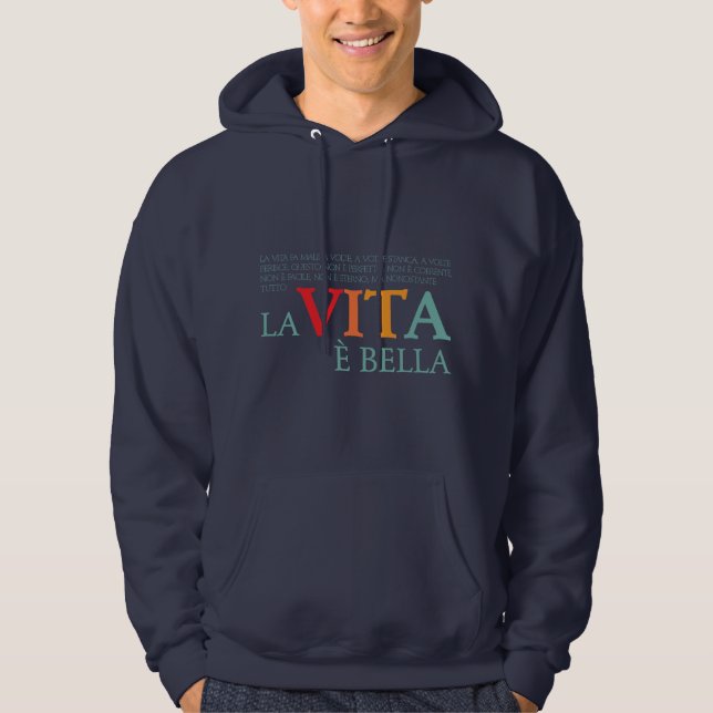 Livets är vackert hoodie (Framsida)