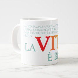 Livets är vackert jumbo mugg
