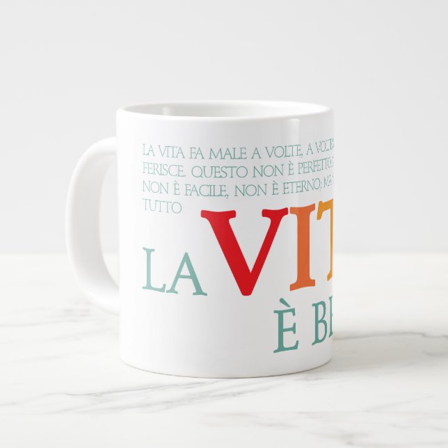 Livets är vackert jumbo mugg (Framsida vänster)