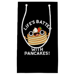 Livets batter med Pancakes Funny Food Pun Mörk BG