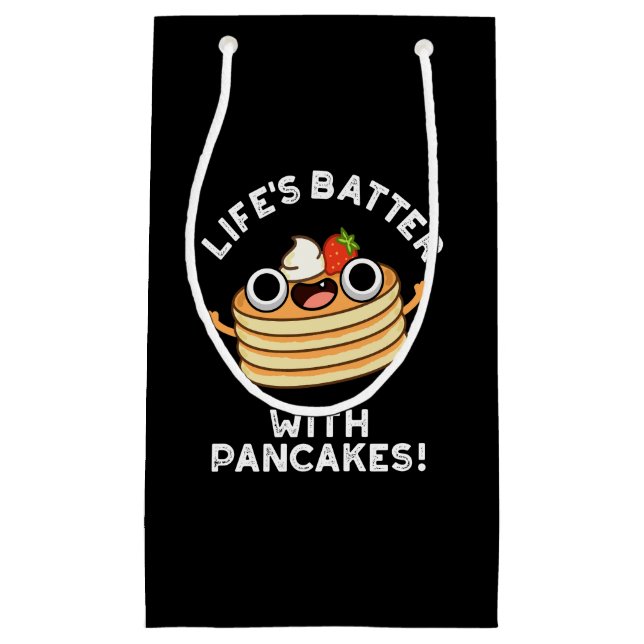 Livets batter med Pancakes Funny Food Pun Mörk BG (Framsidan)