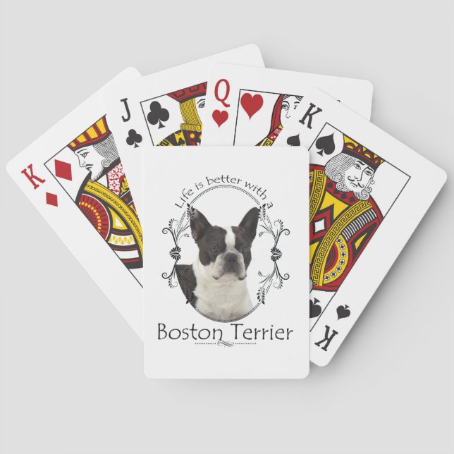 Livets bättre Boston Terrier-kort Kortlek (Baksidan)