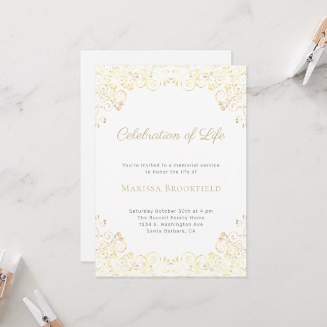 Livets begravning Firande Inbjudningar (Fram/Back In Situ)