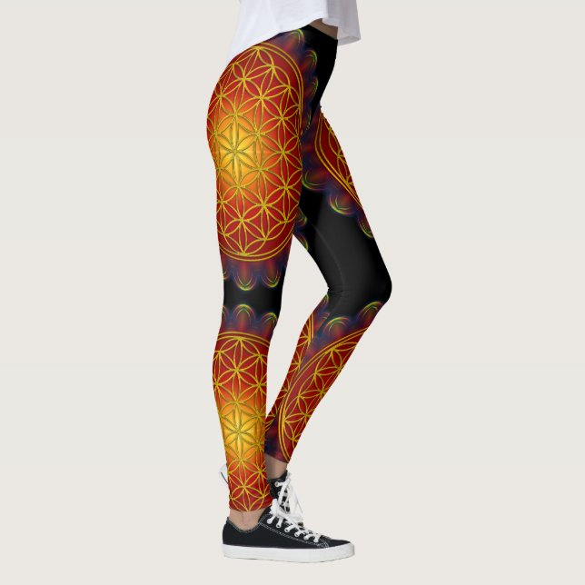 Livets blomma - Apophysis Mandala I Leggings (Höger)