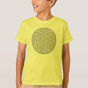 Livets blomma/Blume des Lebens - kontursvart Tee