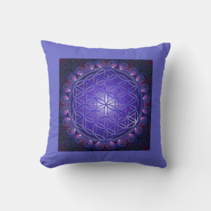 LIVETS BLOMMA / Blume des Lebens Mandala I Fyrkant Kudde