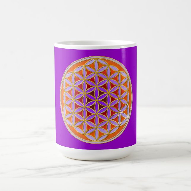 Livets blomma - Button Stil 04 Kaffemugg (Center)